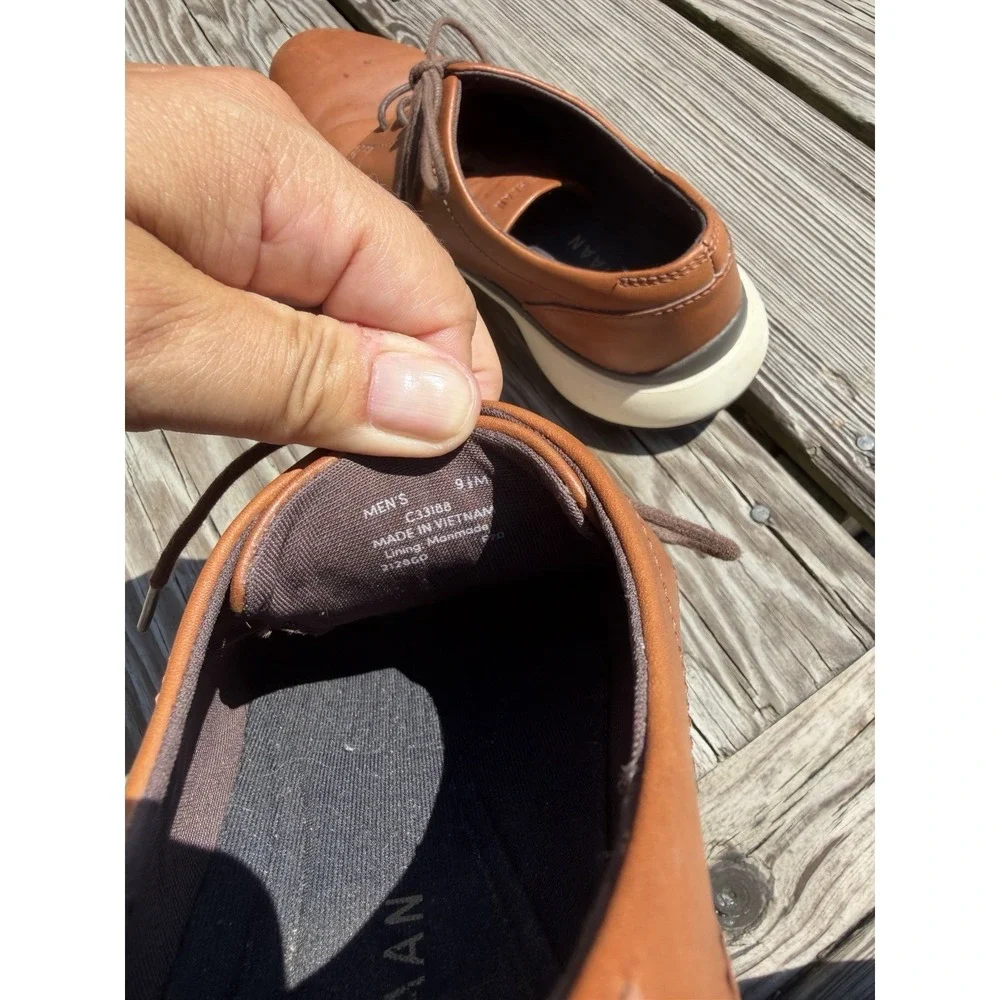 Cole Haan GrandPrø Mens 9.5M Brown Leather Oxford Derby Shoes C33186 Comfort